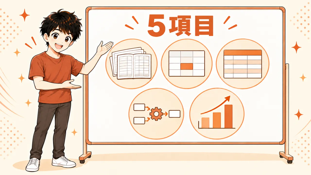 MOS Excel一般レベルの出題範囲は5項目